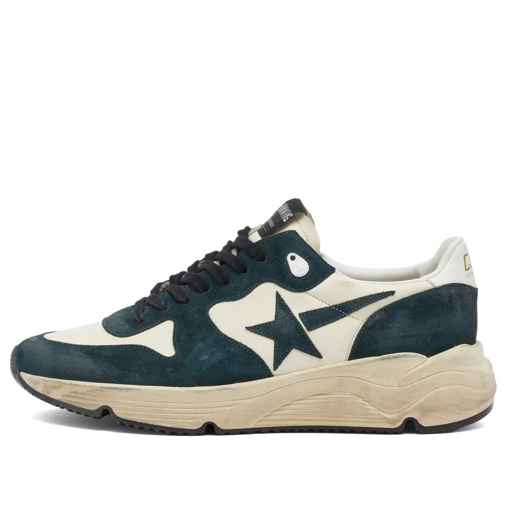 Golden Goose Sneakers Running Sole Cuir Vert Lothaire