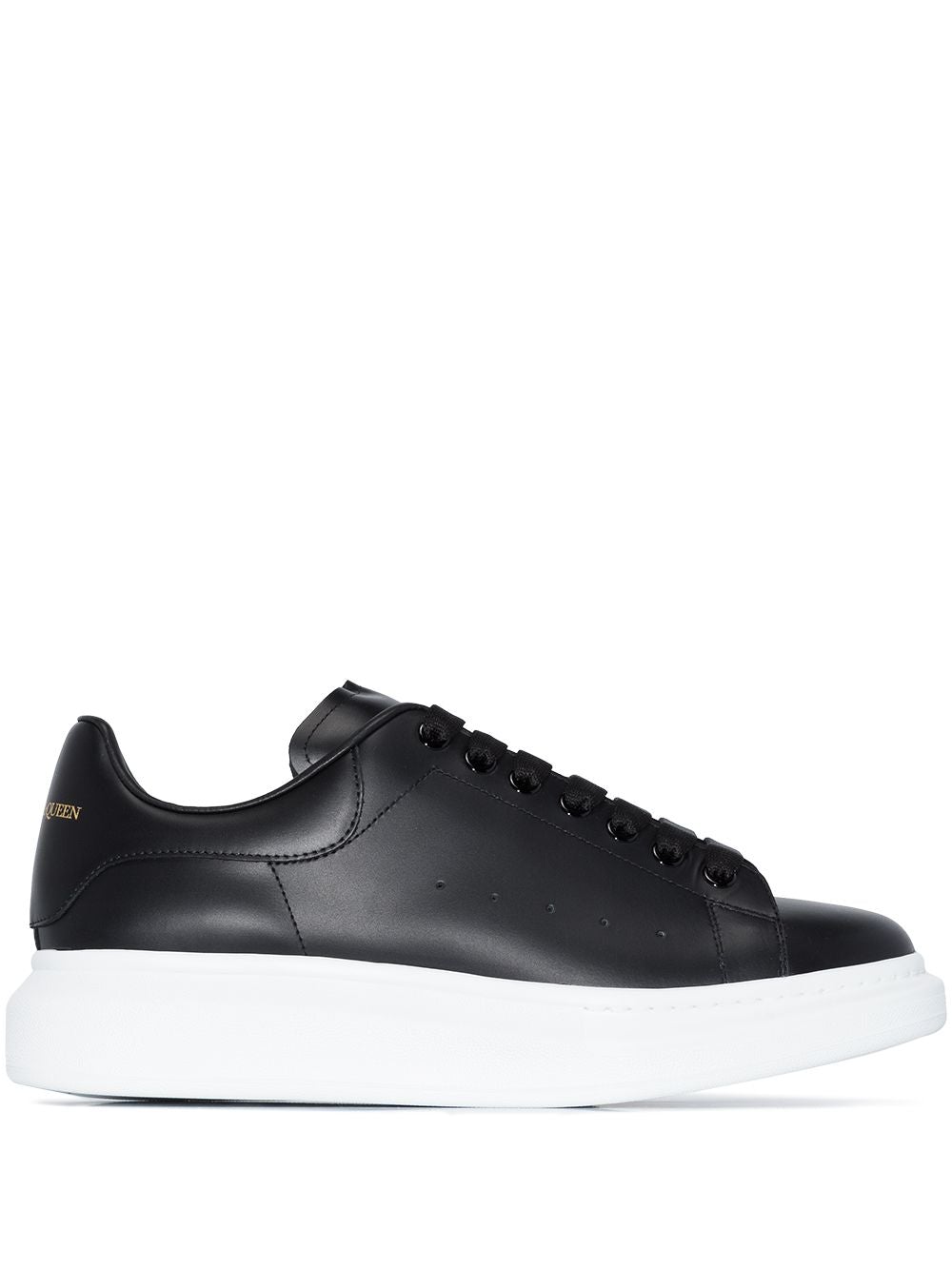 Alexander McQueen Baskets oversized en cuir noir noir Lothaire