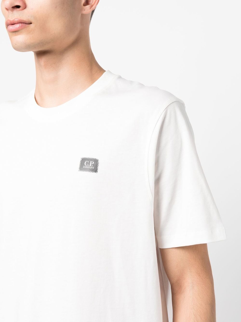 C.P. COMPANY -T-shirt 30/1 Label Logo White