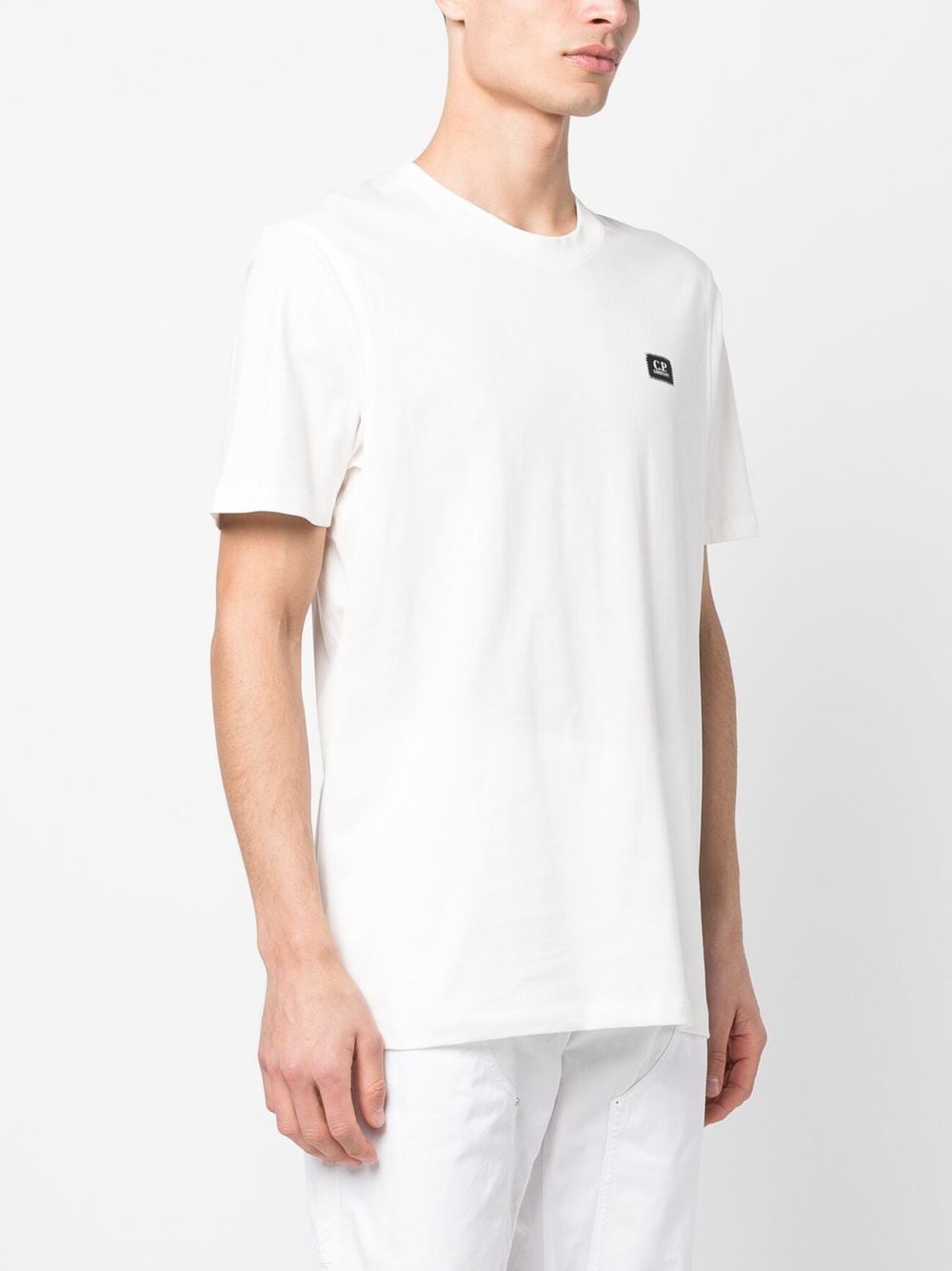 C.P. COMPANY -T-shirt 30/1 Label Logo White