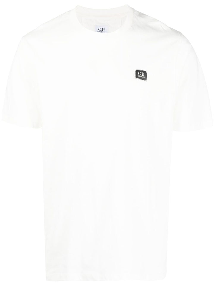 C.P. COMPANY -T-shirt 30/1 Label Logo White