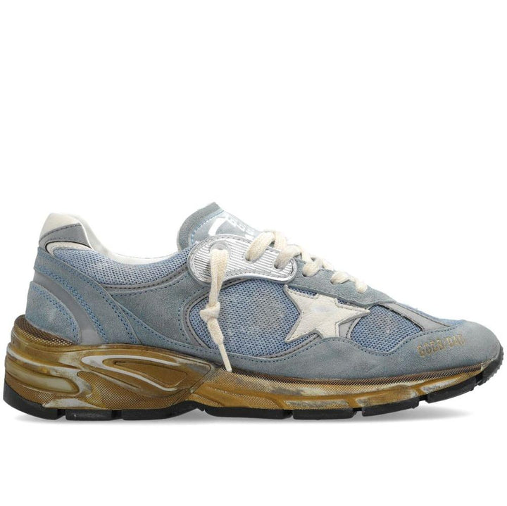 Golden Goose Baskets Running Dad Bleu à empiècements