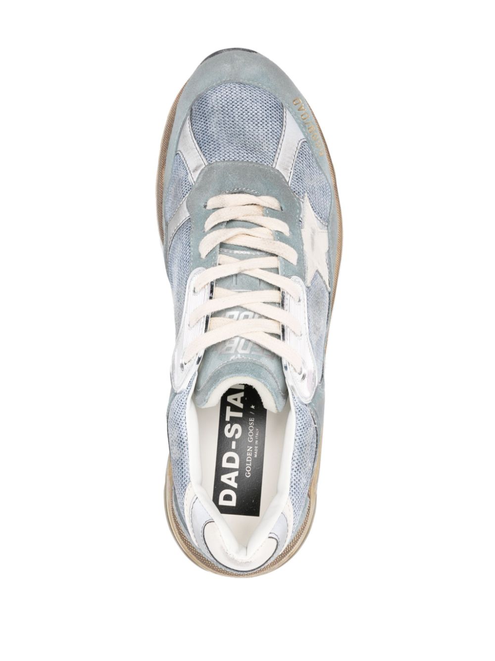 Golden Goose Homme Sneakers Running Dad – Bleu gris