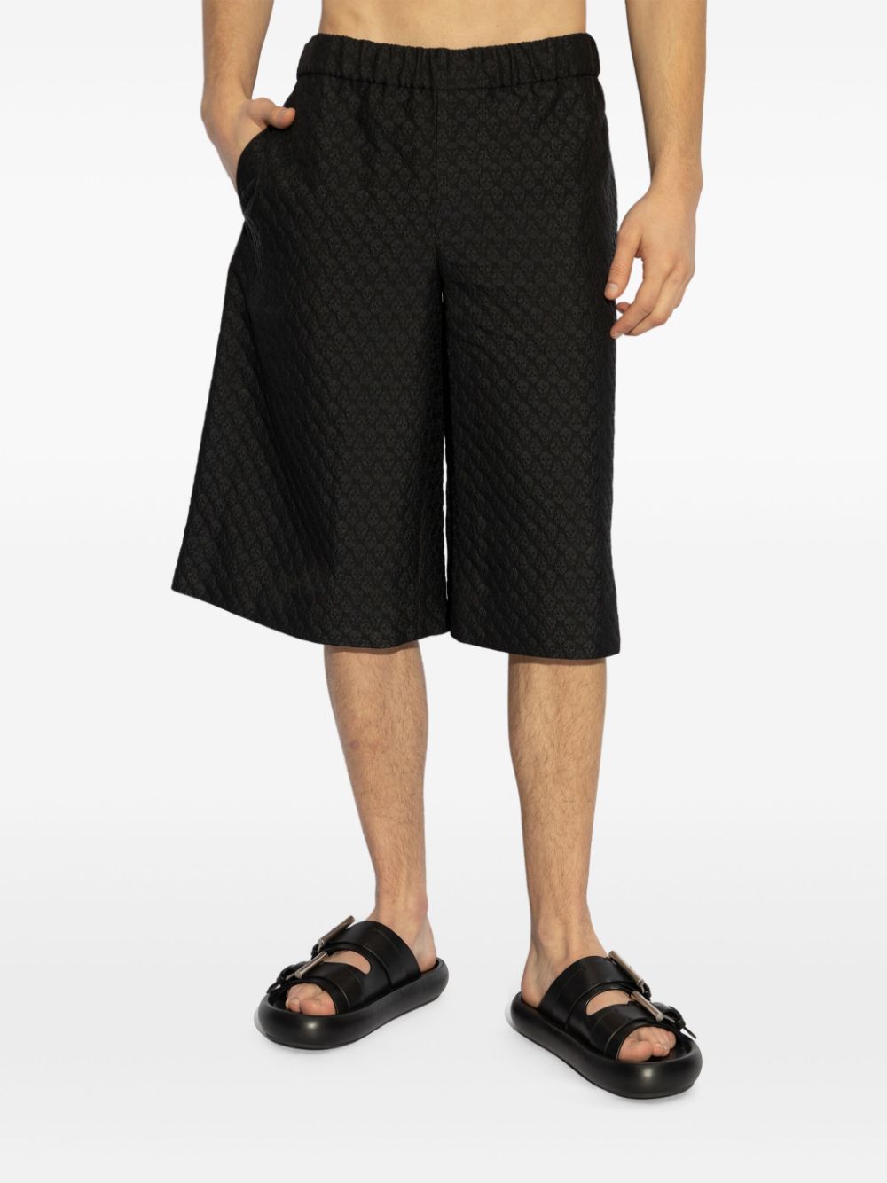 ALEXANDER MCQUEEN - Short bermuda en jacquard tête de mort noir - Lothaire