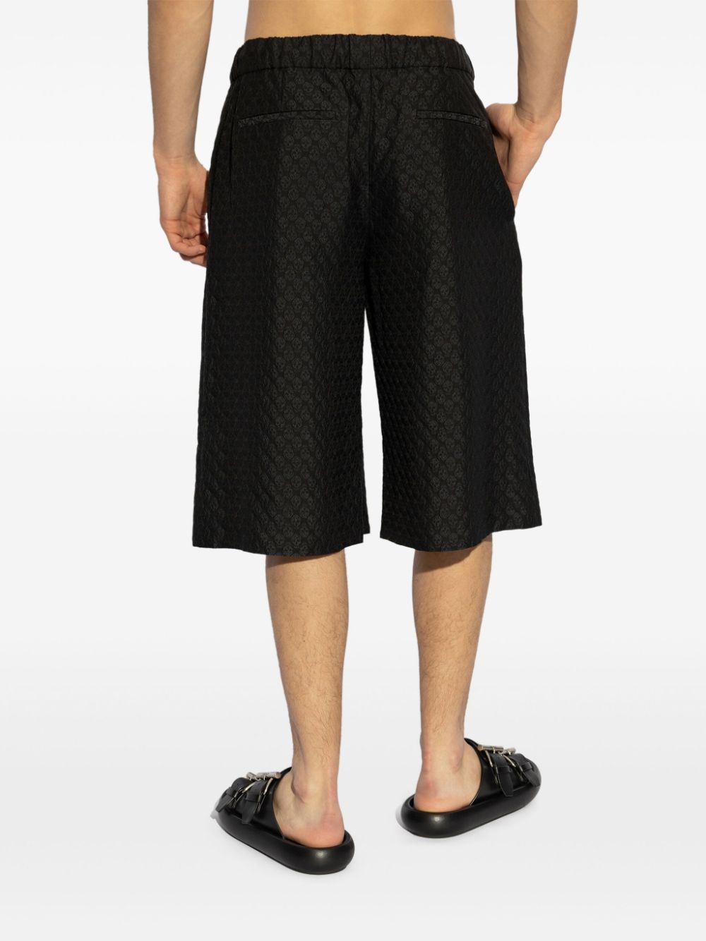 ALEXANDER MCQUEEN - Short bermuda en jacquard tête de mort noir - Lothaire