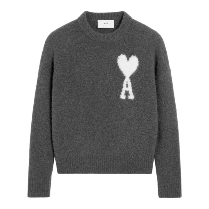 AMI Paris - Pull AMI de Coeur gris foncé - Lothaire