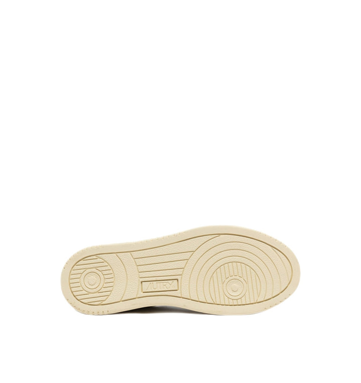 AUTRY - Basket basse Medalist cuir et daim blanc / beige - Lothaire