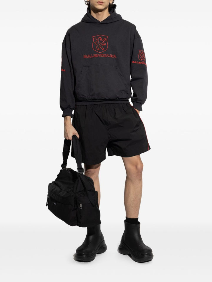 BALENCIAGA - short de sport à broderies noir - Lothaire