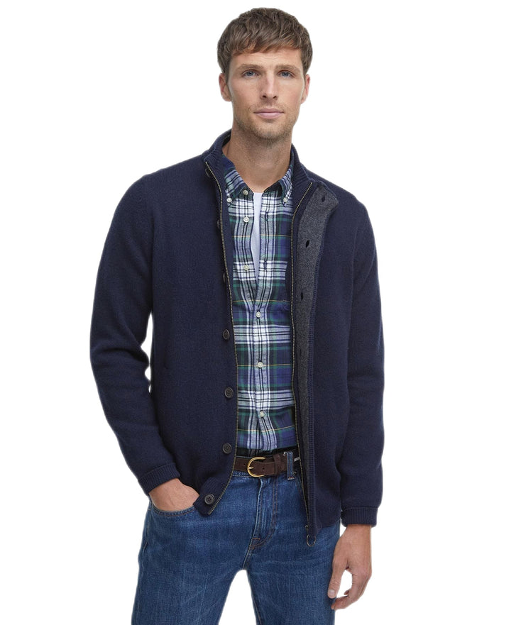 Barbour - Cardigan en laine marine - Lothaire