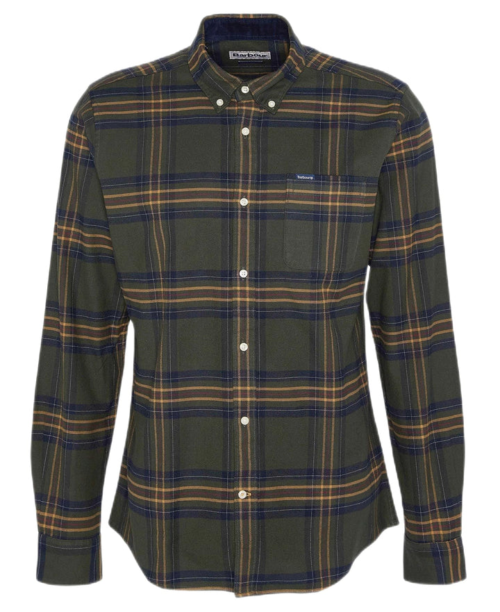 Barbour - Chemise à carreaux vert olive - Lothaire