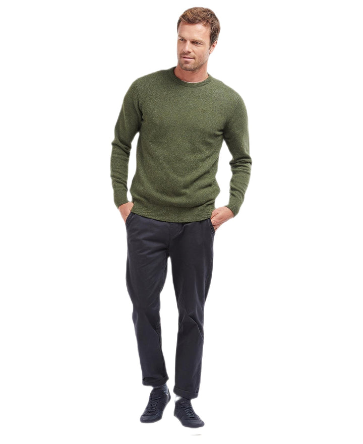 Barbour - Pull col rond vert sapin - Lothaire