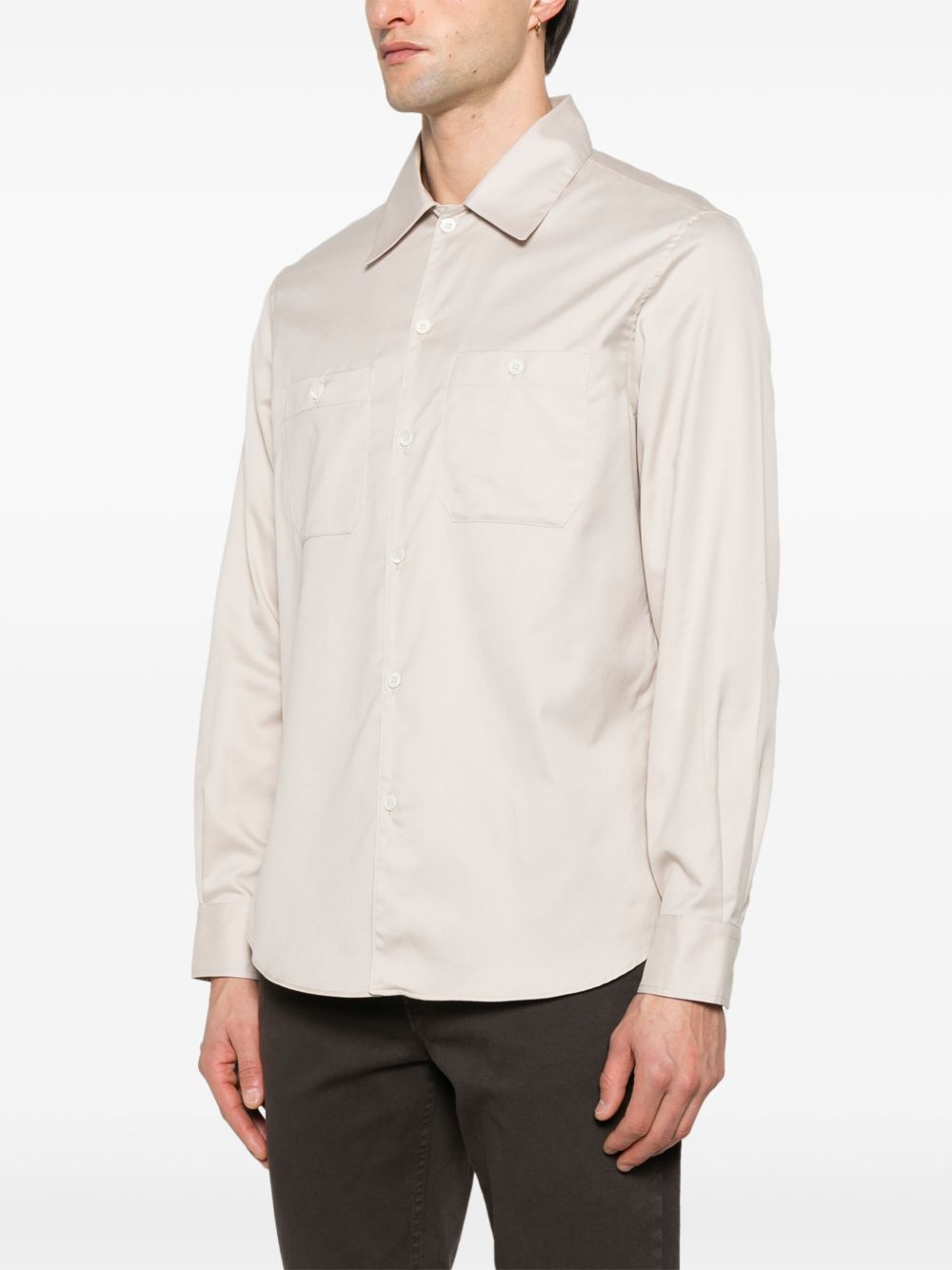 BRUNELLO CUCCINELI - Chemise en coton beige - Lothaire