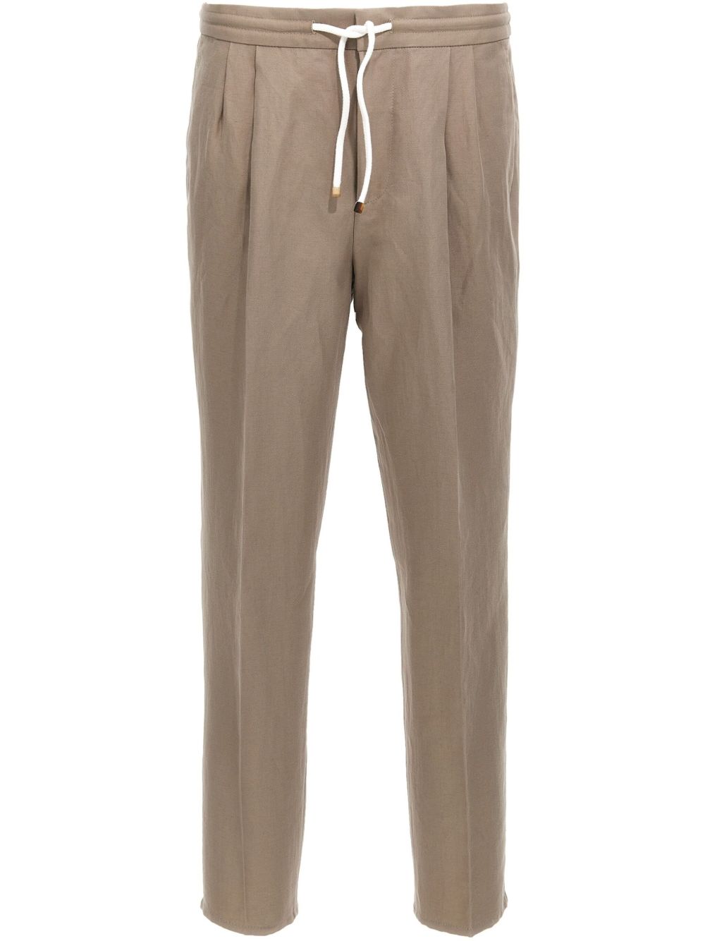 BRUNELLO CUCCINELI - pantalon en lin beige - Lothaire