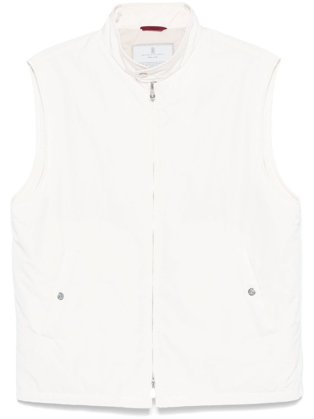 BRUNELLO CUCINELLI - Gilet en microfibre déperlante, garnissage en Thermore Blanc - Lothaire