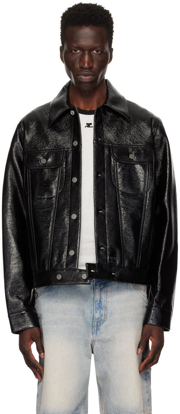 Courrèges - Blouson Trucker vinyle black - Lothaire