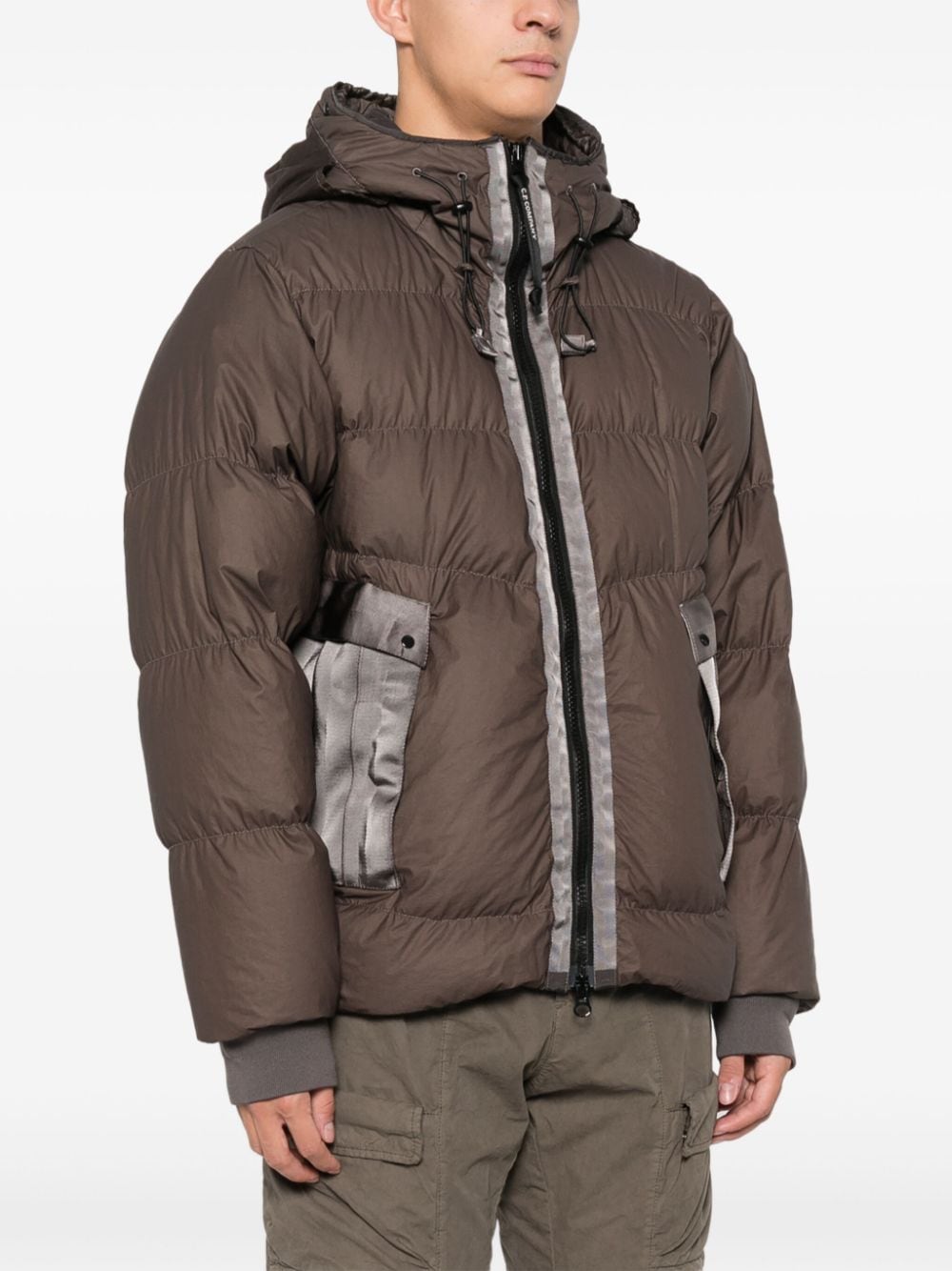 C.P. COMPANY - Bi - TM Goggle Down Jacket marron - Lothaire