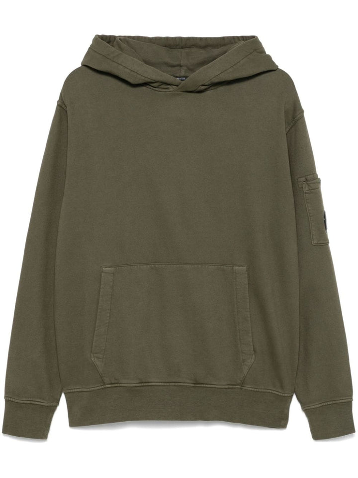 C.P. COMPANY - hoodie à détail de verre signature vert - Lothaire