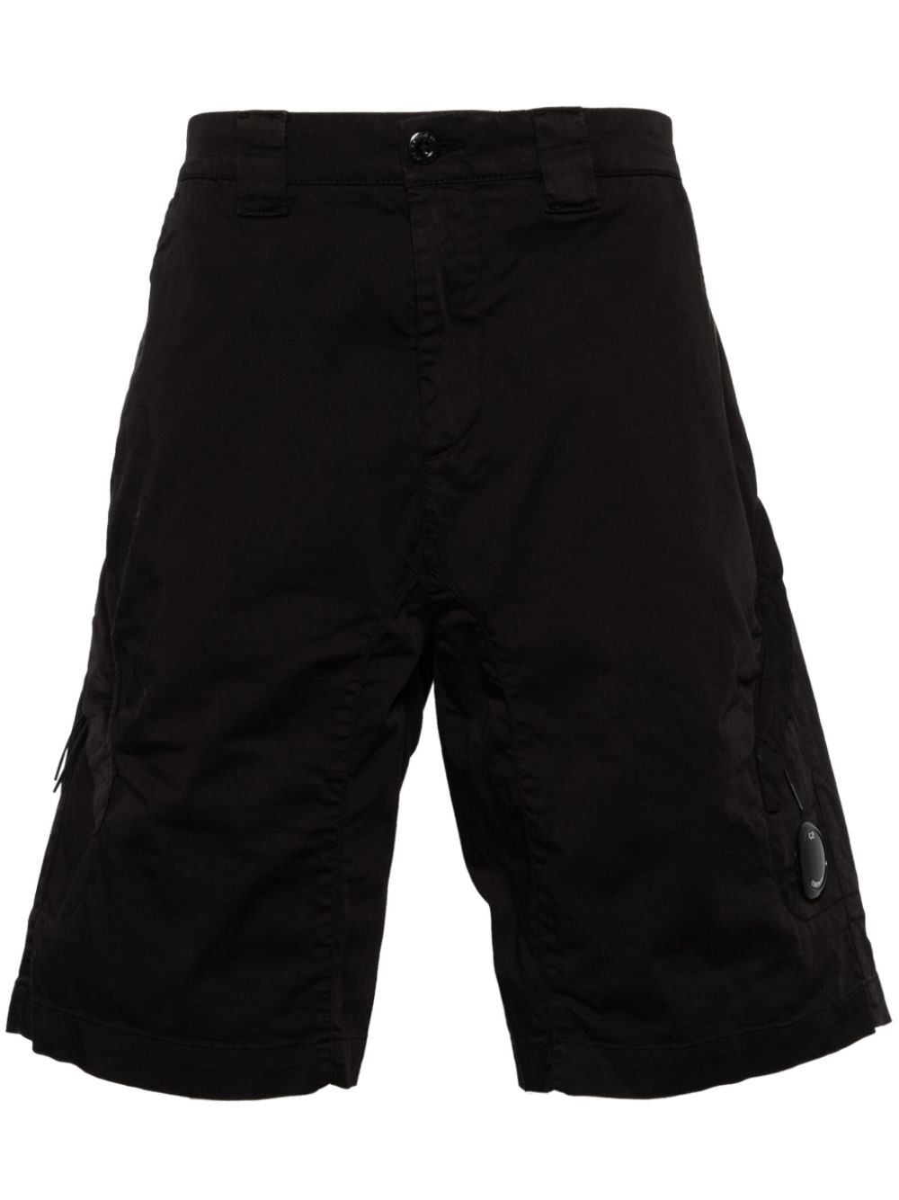 C.P. COMPANY - Short black Stretch Sateen Utility - Lothaire