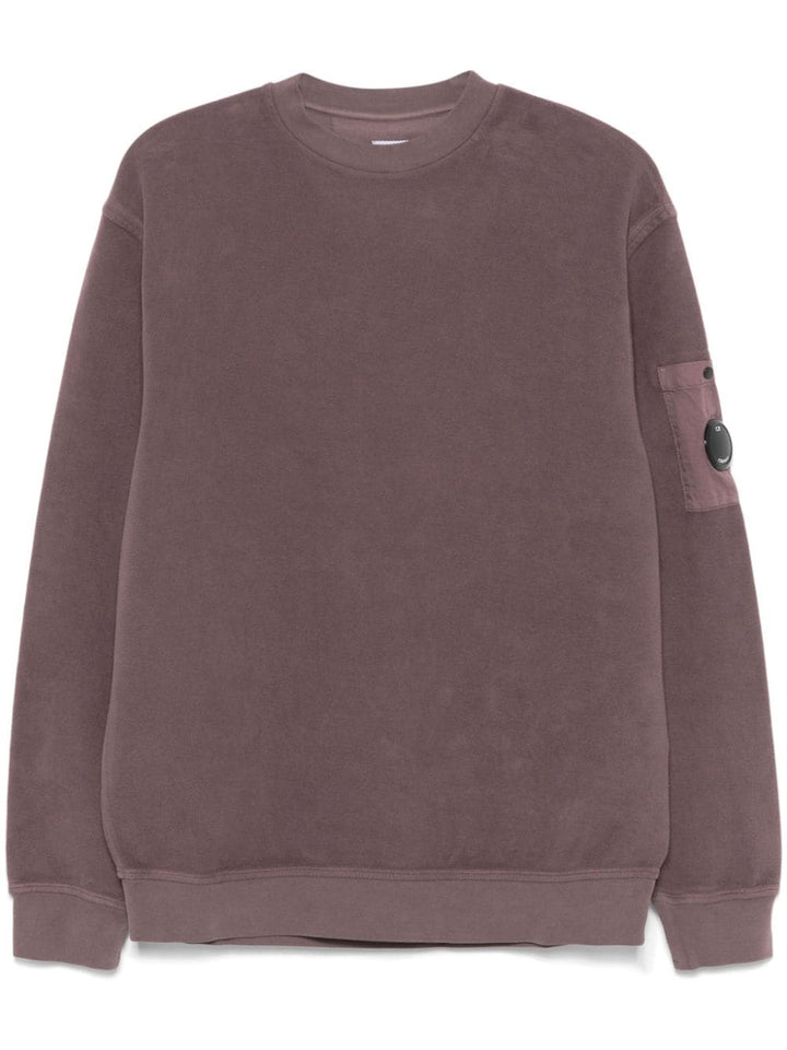 C.P. COMPANY : sweat col rond à détail verre de lunette signature mauve - Lothaire