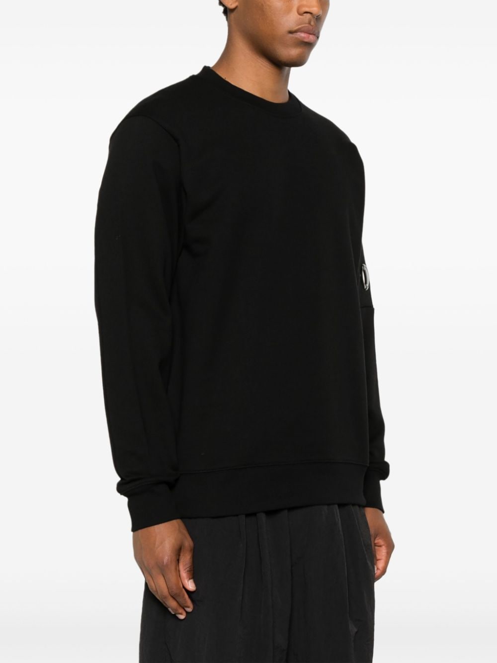 C.P Company - Sweat Diagonal Raised en polaire Noir - Lothaire