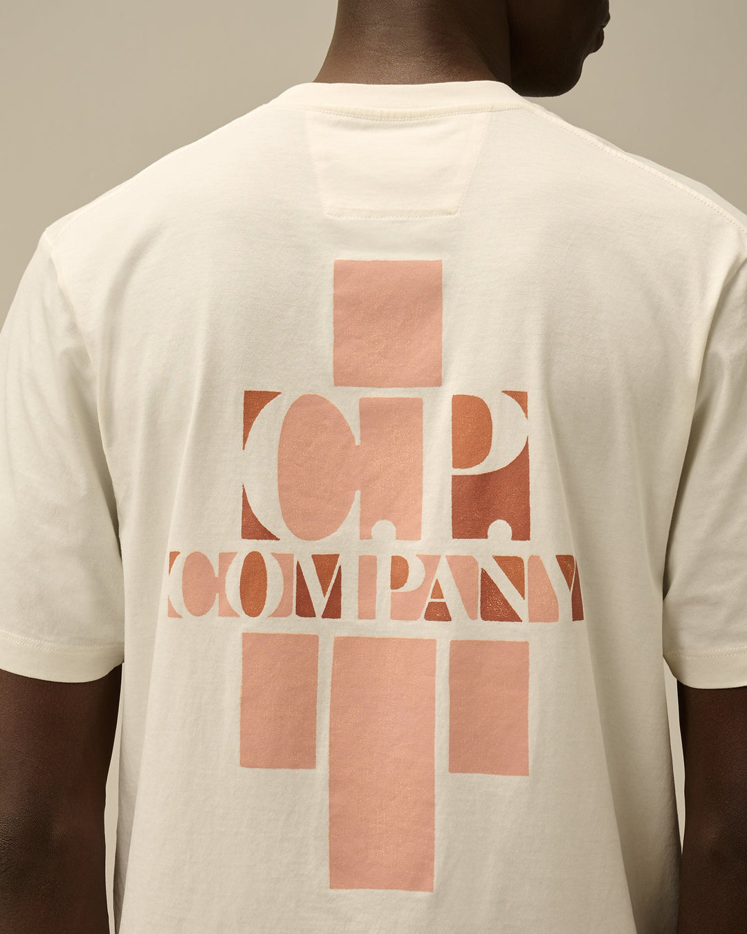 C.P. COMPANY - T-shirt avec logo de marin britannique en jersey Blanc cassé - Lothaire