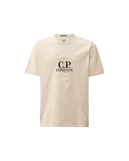 C.P. COMPANY - T-shirt marin britannique torsadé en jersey mercerisé Blanc cassé - Lothaire