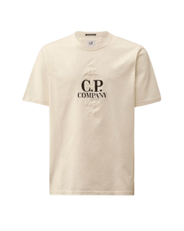 C.P. COMPANY - T-shirt marin britannique torsadé en jersey mercerisé Blanc cassé - Lothaire