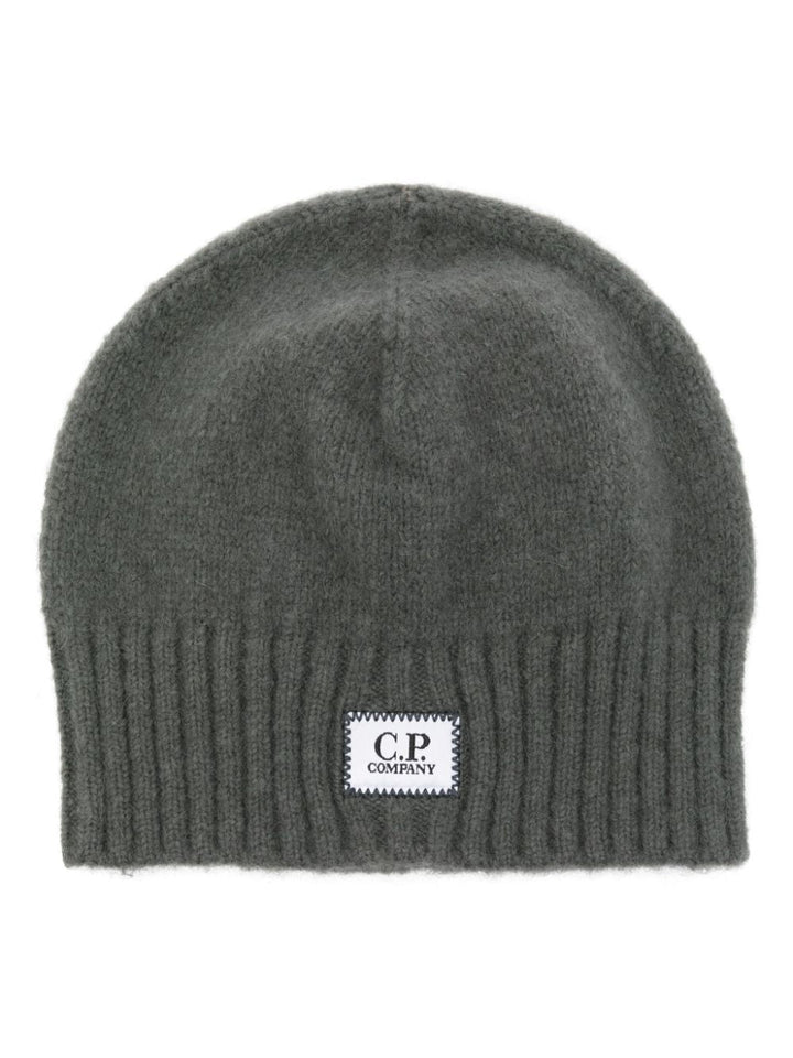 C.P.COMPANY - Bonnet à patch logo gris - Lothaire