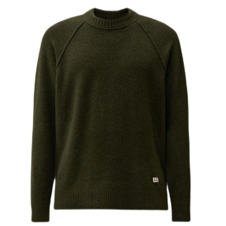 C.P.COMPANY - Pull col rond en laine d'alpaga vert - Lothaire