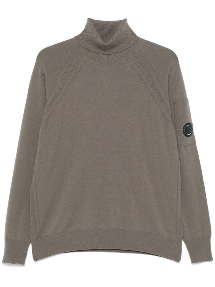 C.P.COMPANY - Pull col roulé gris taupe - Lothaire