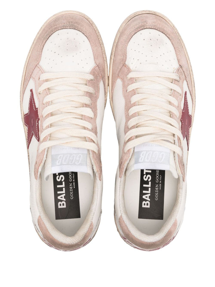 GOLDEN GOOSE - Baskets Ball Star Blanche et Rouge - Lothaire