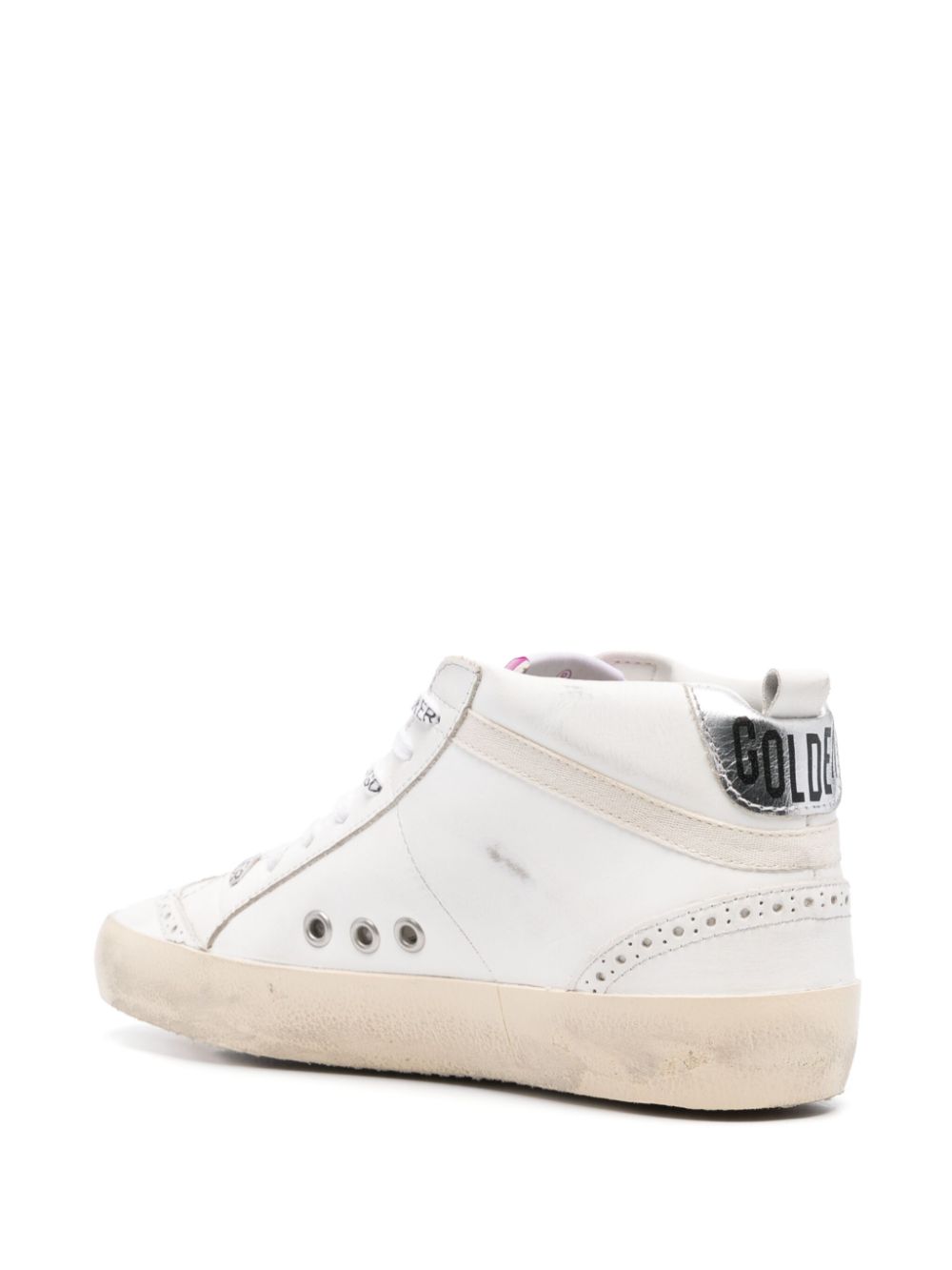 Golden Goose - baskets Midstar blanc étoile paillettes violettes - Lothaire