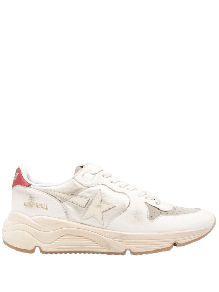 GOLDEN GOOSE - Baskets Running Sole Blanche et Rouge - Lothaire