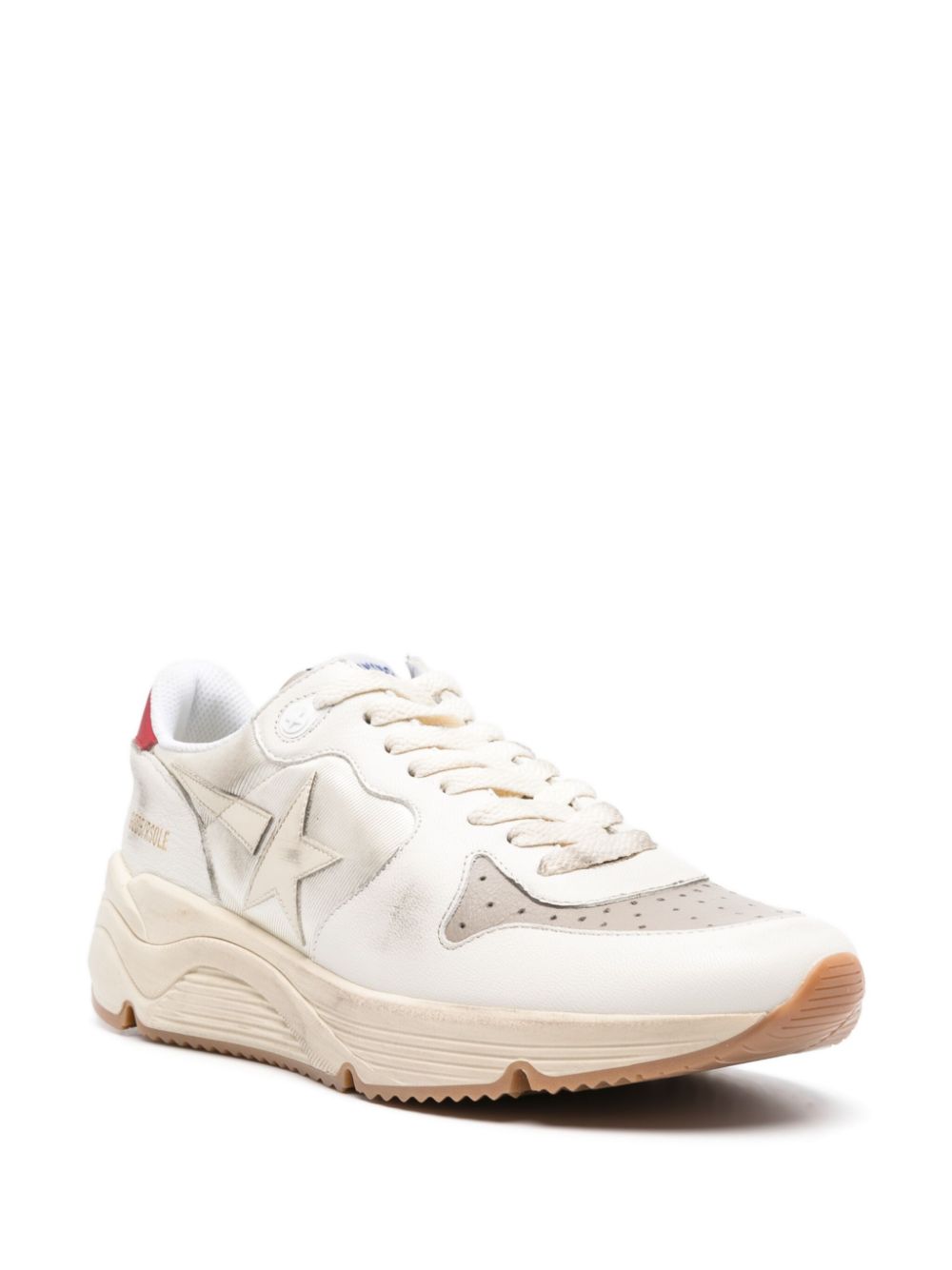 GOLDEN GOOSE - Baskets Running Sole Blanche et Rouge - Lothaire