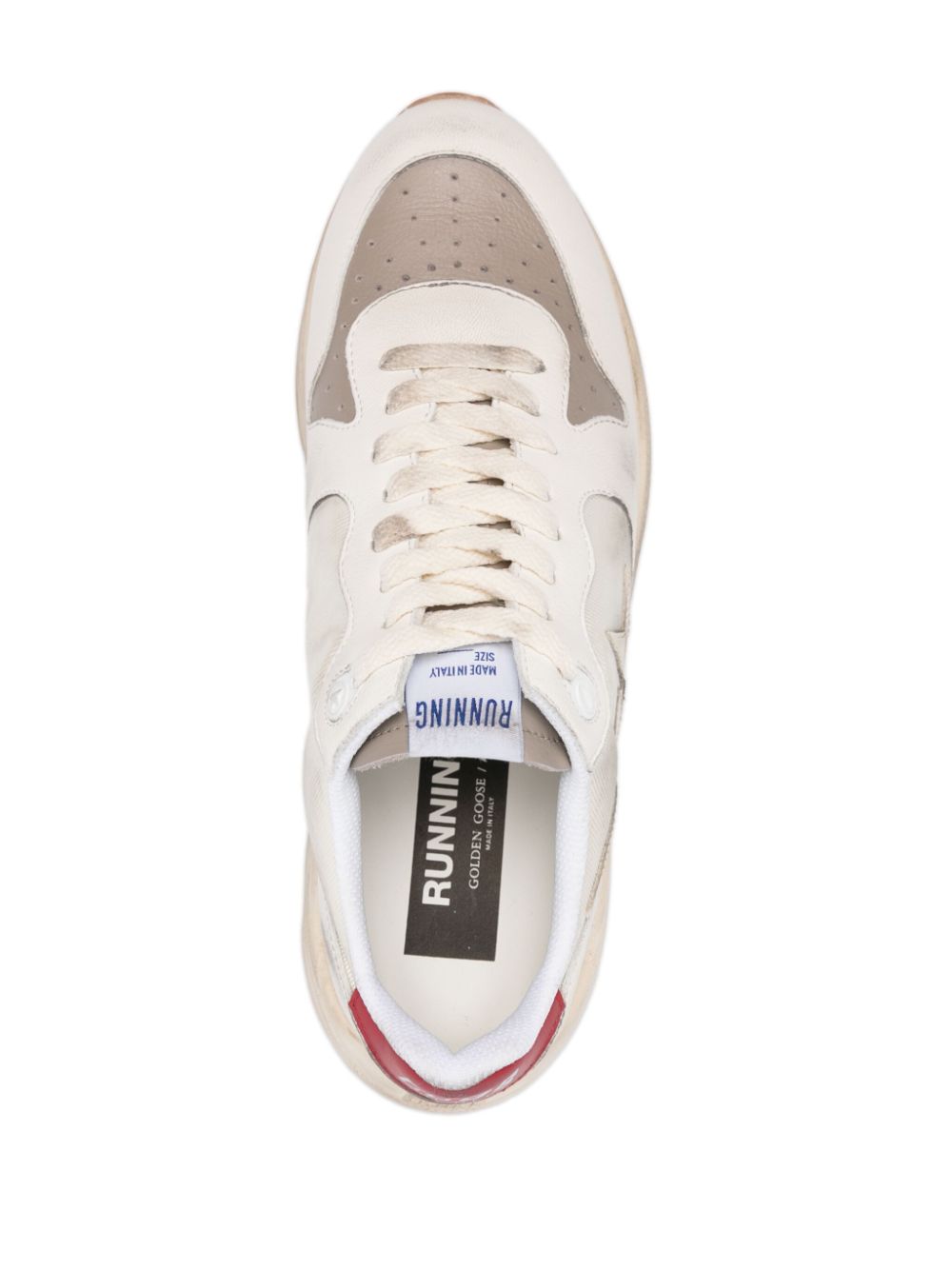 GOLDEN GOOSE - Baskets Running Sole Blanche et Rouge - Lothaire