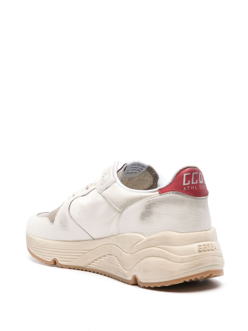 GOLDEN GOOSE - Baskets Running Sole Blanche et Rouge - Lothaire