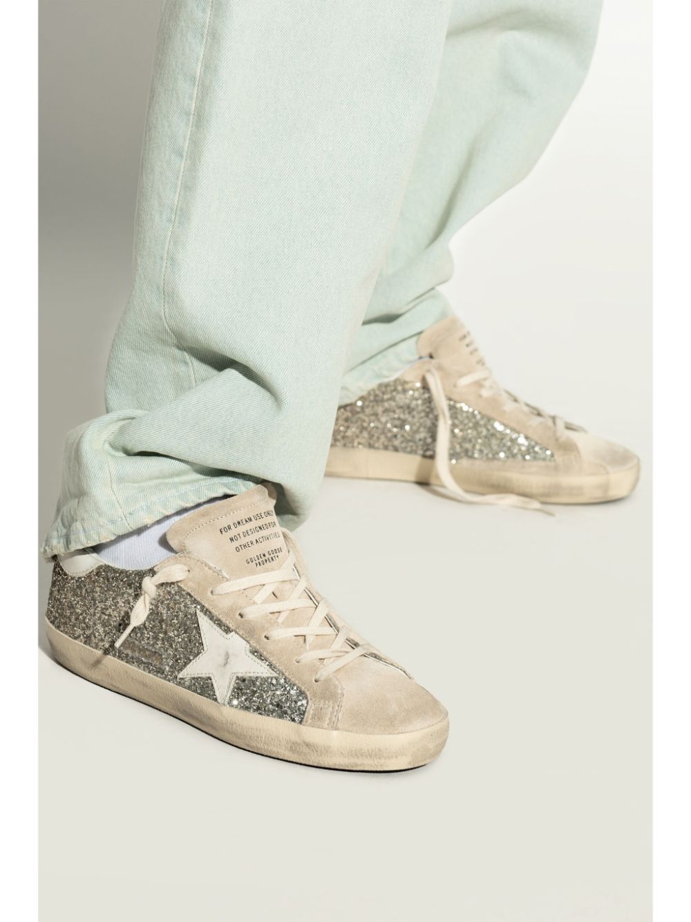 Golden Goose baskets Superstar Classic paillettes argentées - Lothaire