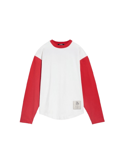 JACQUEMUS - Le t-shirt Baseball manches longues Rouge et blanc - Lothaire