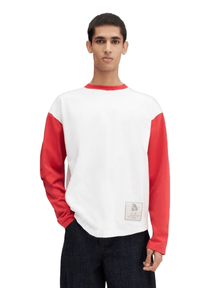 JACQUEMUS - Le t-shirt Baseball manches longues Rouge et blanc - Lothaire