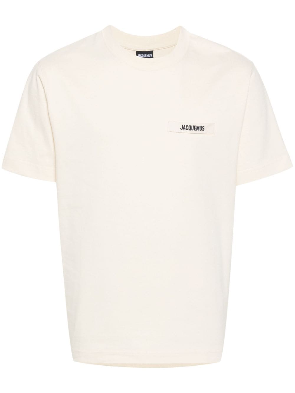 Jacquemus le t - shirt beige à patch logo Gros Grain - Lothaire