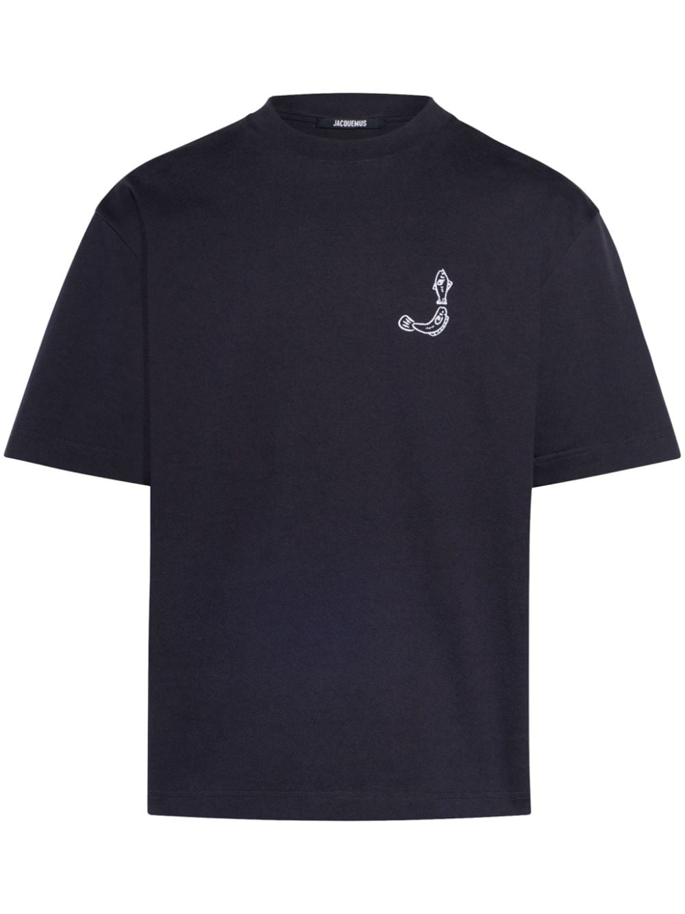 Jacquemus t - shirt Merù en coton bleu marine - Lothaire