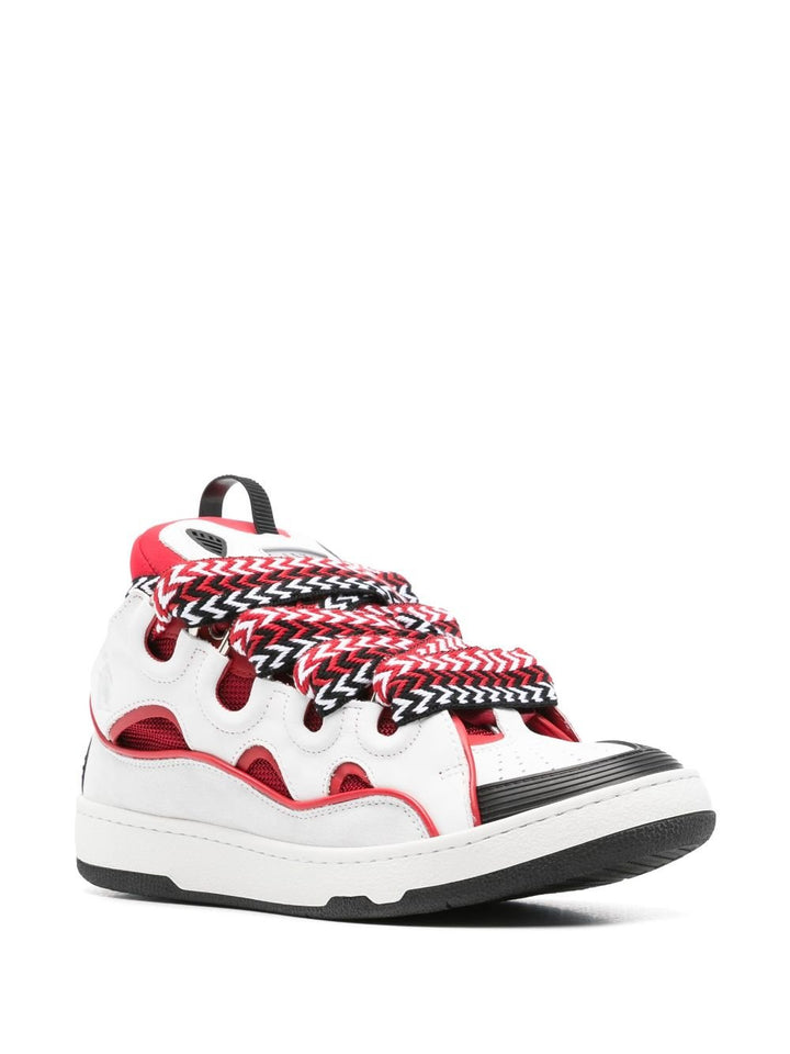 Lanvin Sneakers Curn en cuir rouge et noir - Lothaire