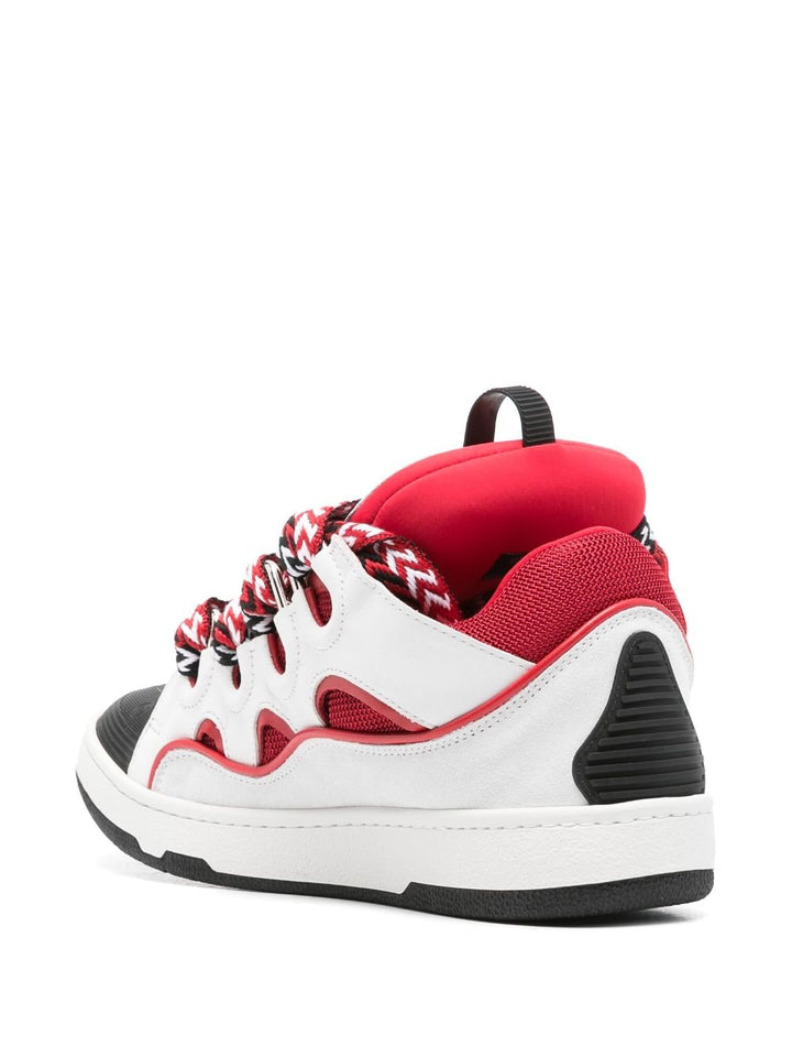 Lanvin Sneakers Curn en cuir rouge et noir - Lothaire