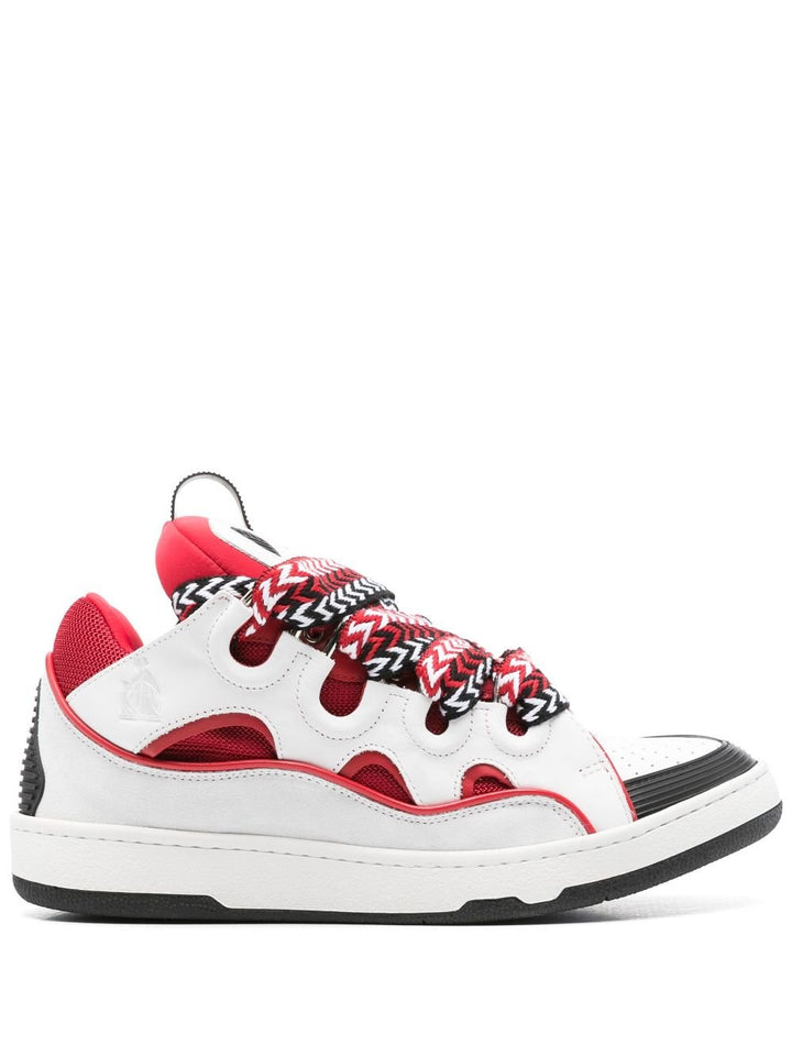 Lanvin Sneakers Curn en cuir rouge et noir - Lothaire