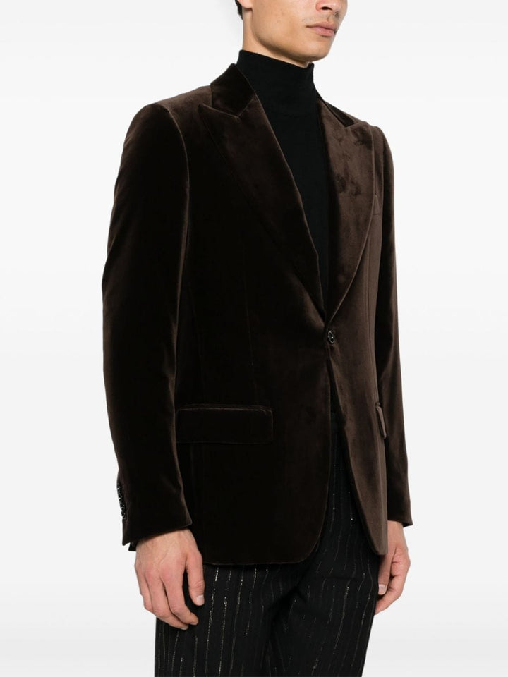 Lardini Blazer en velours marron - Lothaire