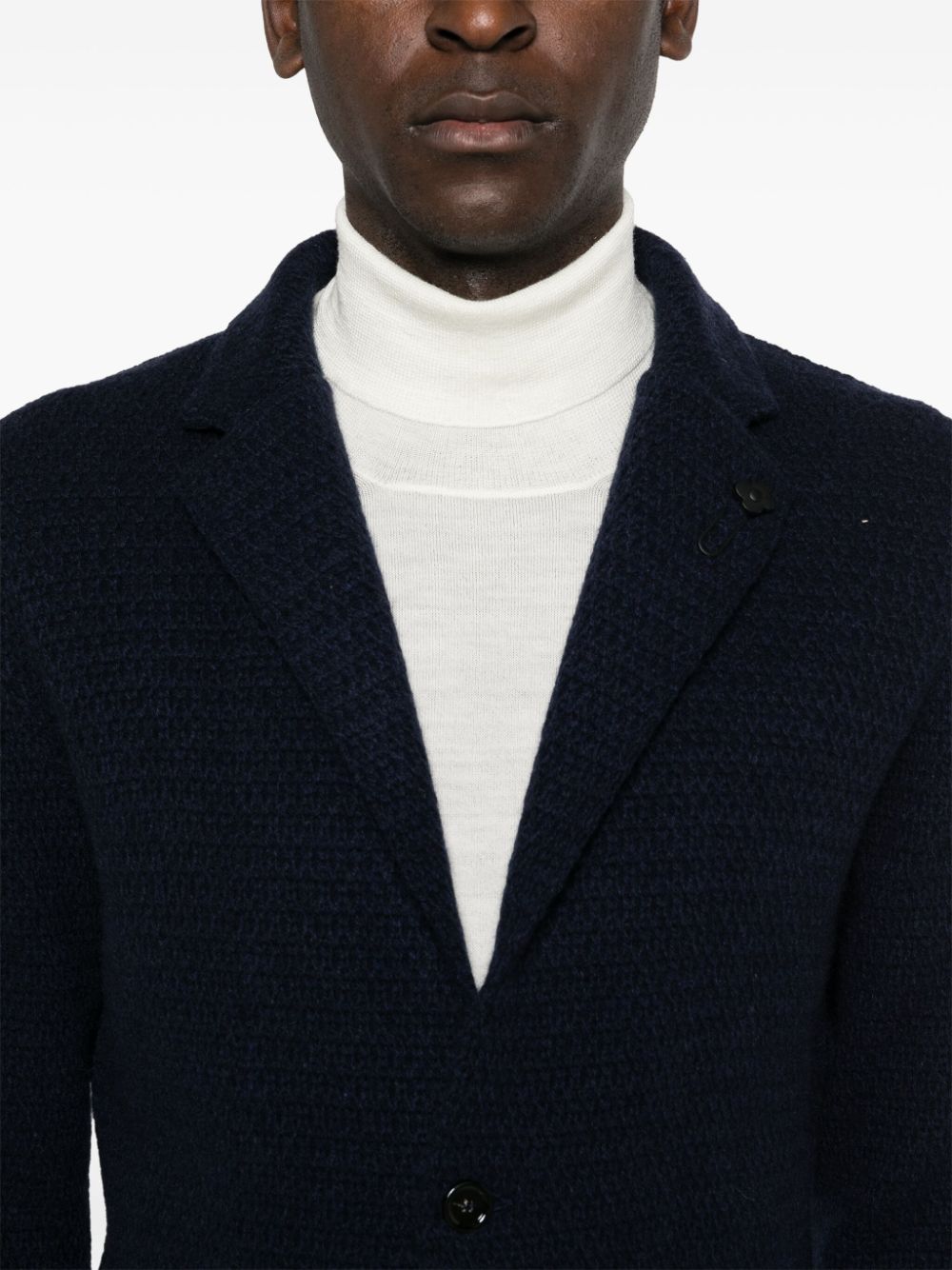 LARDINI Veste à simple boutonnage bleu marine - Lothaire