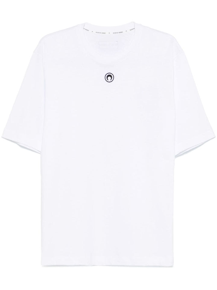 MARINE SERRE - T-shirt blanc en coton biologique - Lothaire