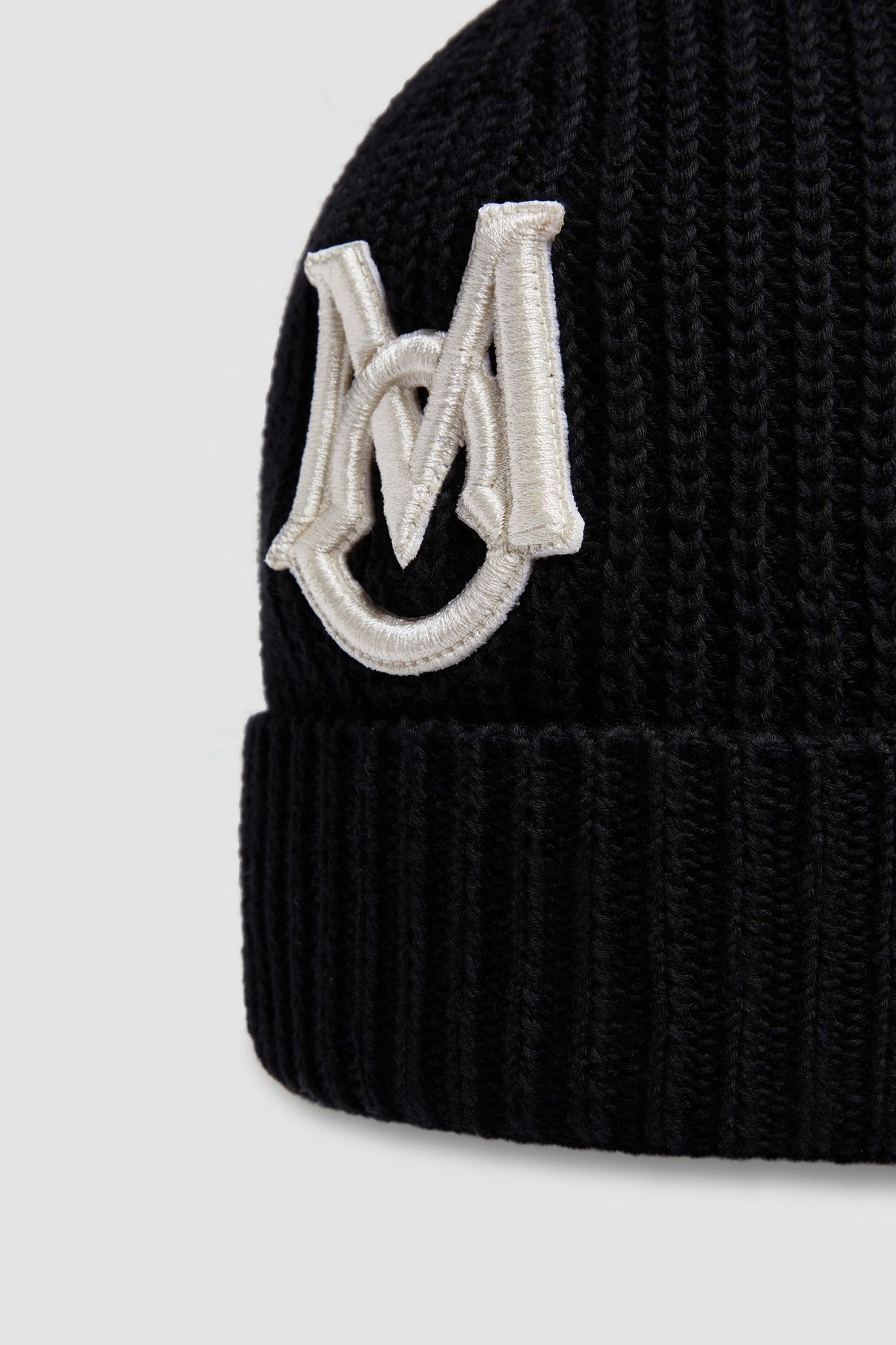 Moncler Bonnet black a monogramme brode Lothaire