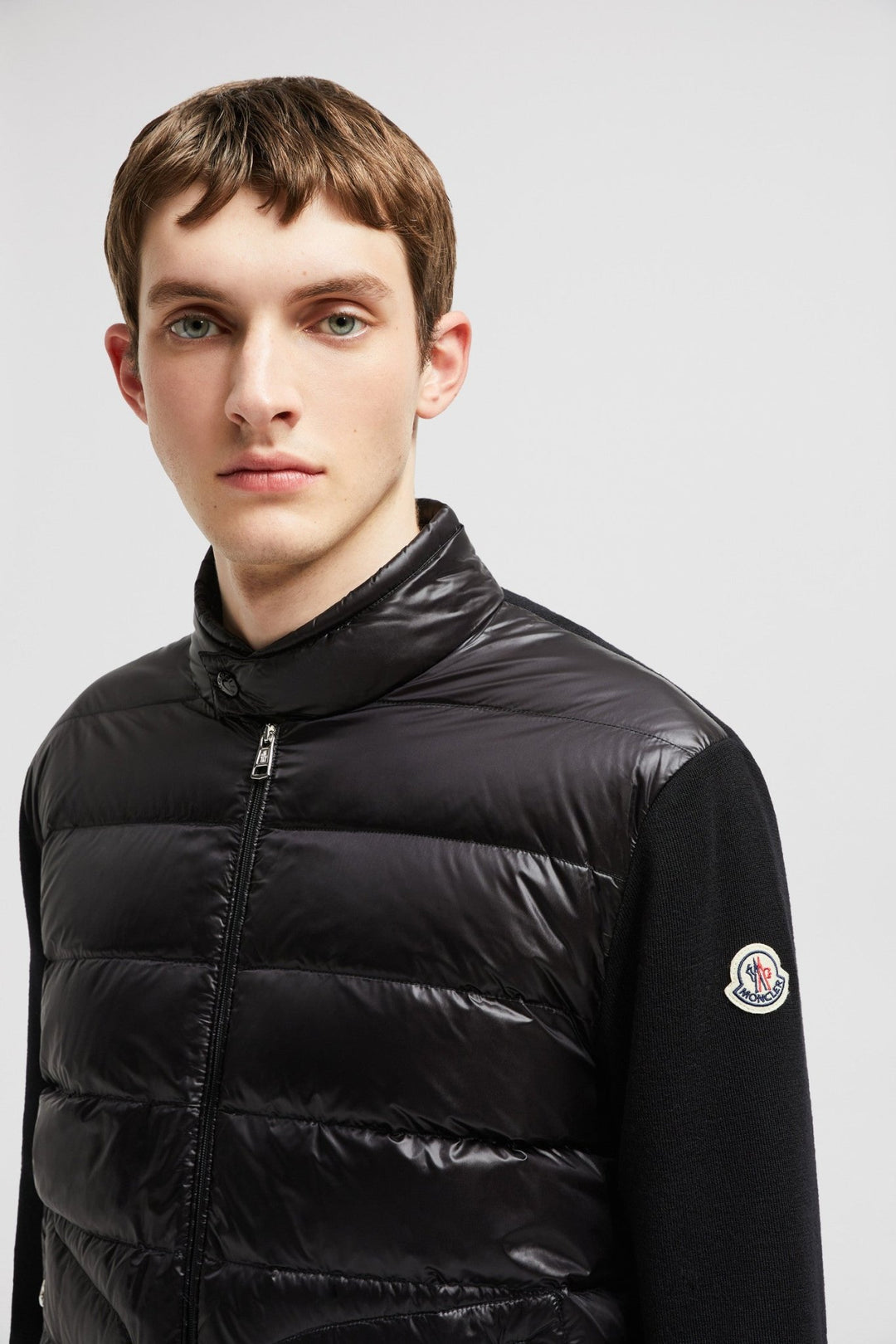 MONCLER - Cardigan zippé matelassé en laine noir - Lothaire