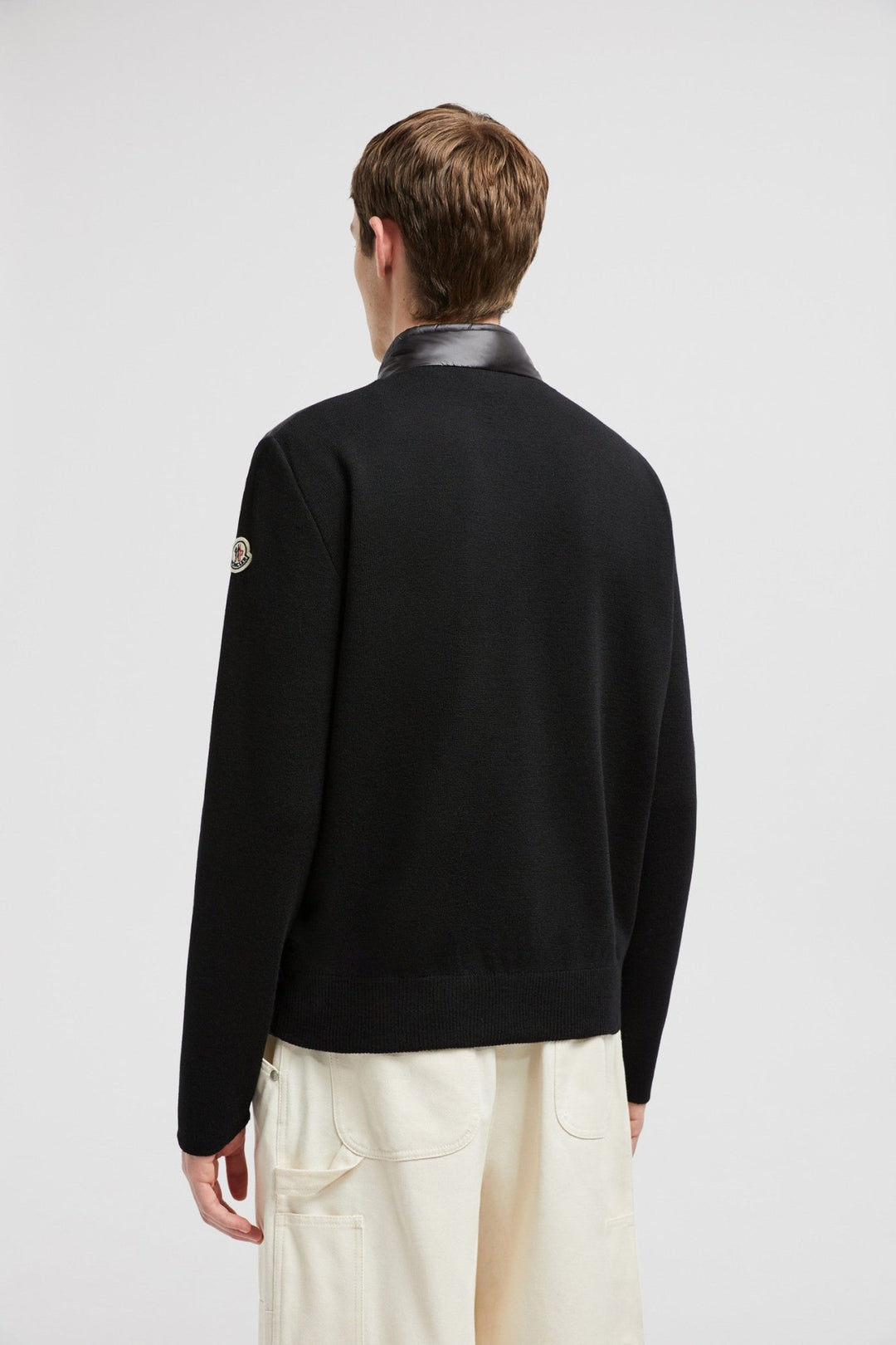 MONCLER - Cardigan zippé matelassé en laine noir - Lothaire